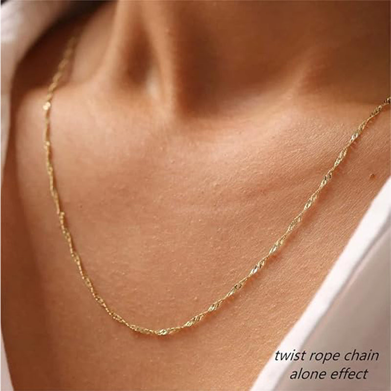 Aurora Fine Layered Gold Necklace