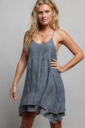 POL Embroidered Mini Dress