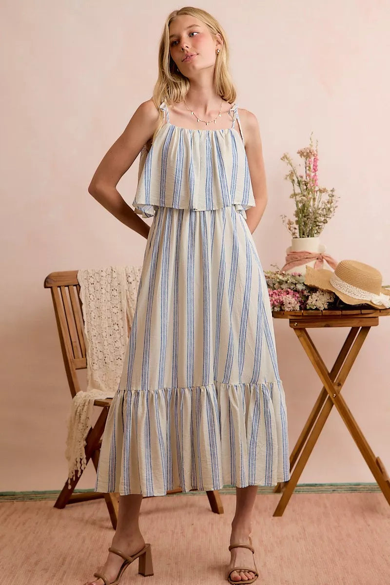 SO ME Stripe Midi Dress
