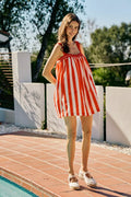 SO ME Stripe Lined Mini Dress