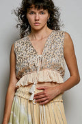 POL Shimmer Pattern Crop Top