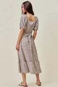 SO ME Ditsy Floral Belted Maxi Dress
