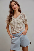 SO ME Washed Denim Wrap Skorts