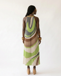 Boundless Pleated Halter Maxi Dress