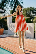 SO ME Stripe Lined Mini Dress