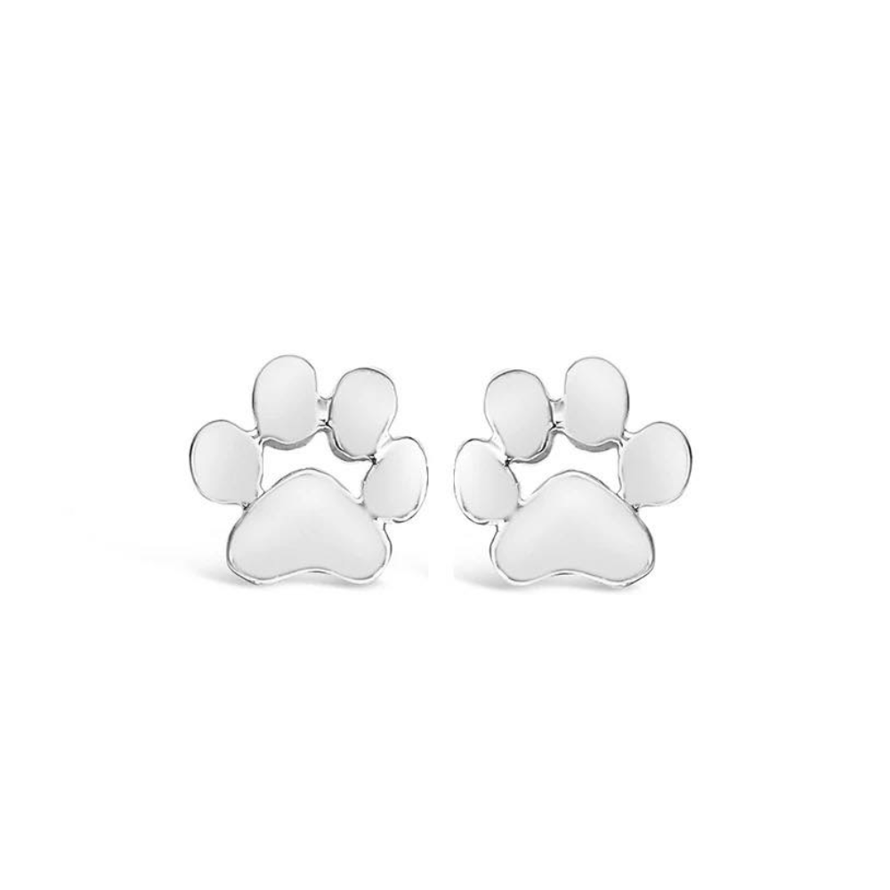 Golden Paw Stud Earrings