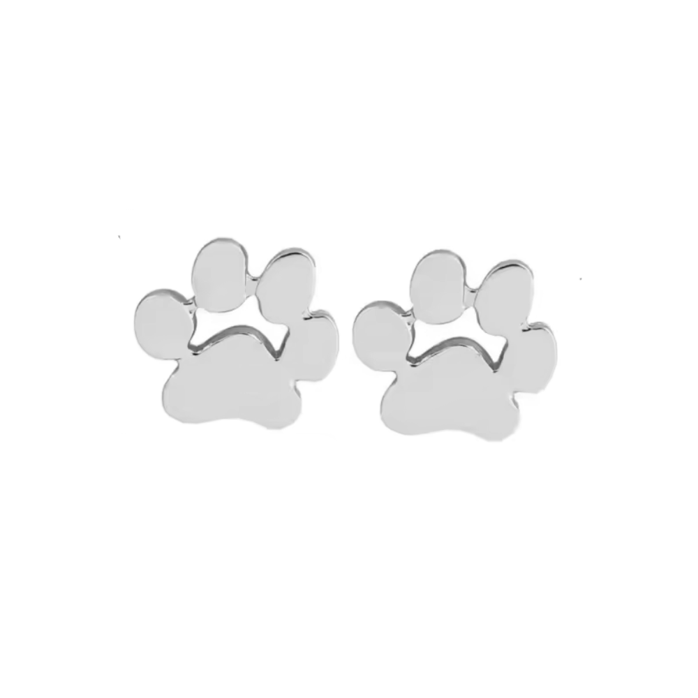 Golden Paw Stud Earrings