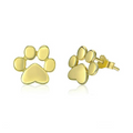Golden Paw Stud Earrings