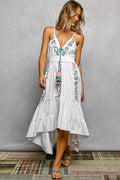 POL Tassel Tie Midi Dress