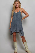 POL Embroidered Mini Dress