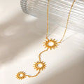 Solana Sunburst Lariat Necklace