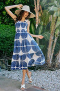 SO ME Abstract Print Midi Dress