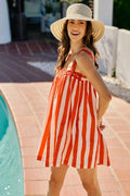 SO ME Stripe Lined Mini Dress