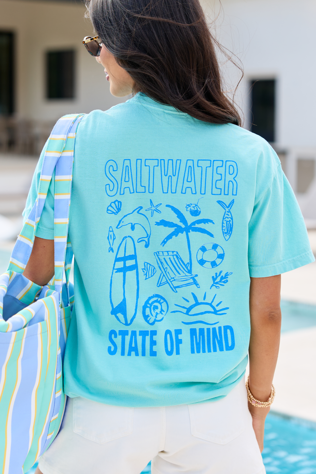 Saltwater State Of Mind Mint Comfort Colors Graphic Tee