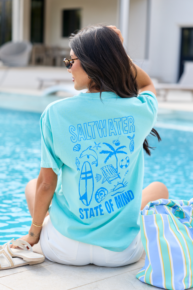 Saltwater State Of Mind Mint Comfort Colors Graphic Tee