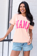 Mama Block Orange Comfort Colors Graphic Tee