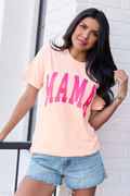 Mama Block Orange Comfort Colors Graphic Tee