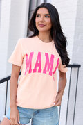 Mama Block Orange Comfort Colors Graphic Tee
