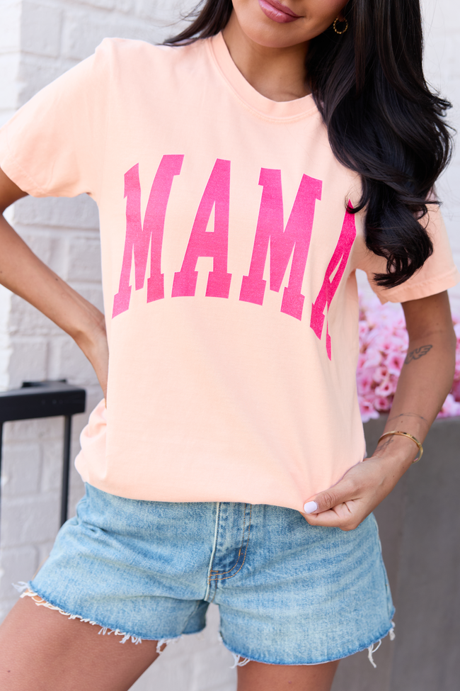 Mama Block Orange Comfort Colors Graphic Tee