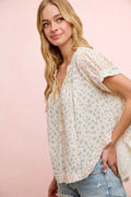 BiBi Ivory Bloom Blouse