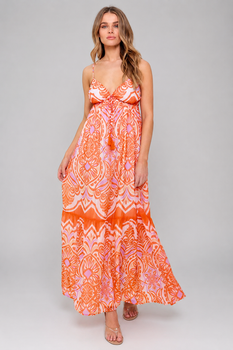 Romance Language Coral Maxi Dress