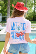 America's Sweetheart Cherry Light Pink Comfort Colors Graphic Tee