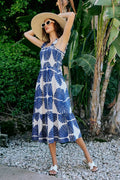 SO ME Abstract Print Midi Dress