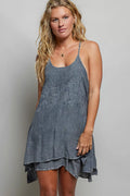 POL Embroidered Mini Dress