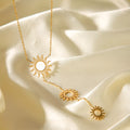 Solana Sunburst Lariat Necklace