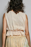 POL Shimmer Pattern Crop Top
