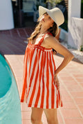 SO ME Stripe Lined Mini Dress