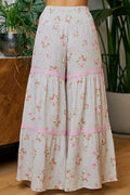 BiBi Rose Printed Gauze Maxi Pants