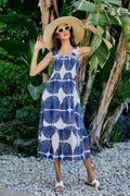 SO ME Abstract Print Midi Dress