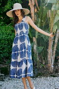 SO ME Abstract Print Midi Dress
