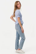 SO ME Smocked Bodice Blouse