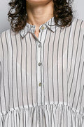 POL Striped Relaxed Fit Shirt Dress
