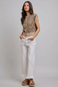 SO ME Ruffled Bottom Mid Rise Jeans