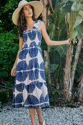 SO ME Abstract Print Midi Dress