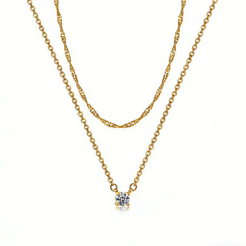 Aurora Fine Layered Gold Necklace