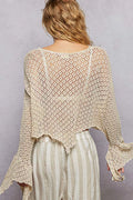 POL High-Low Cotton Knit Top
