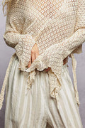 POL High-Low Cotton Knit Top