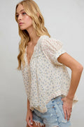 BiBi Ivory Bloom Blouse