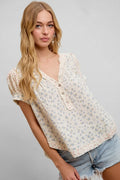 BiBi Ivory Bloom Blouse