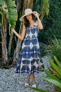 SO ME Abstract Print Midi Dress