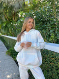 Shades Of Blue Quilted Pastel Hoodie