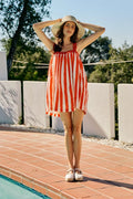 SO ME Stripe Lined Mini Dress