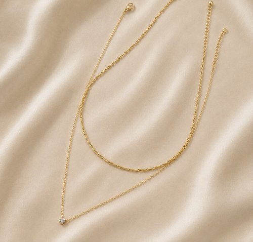 Aurora Fine Layered Gold Necklace