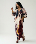 Ethereal Pleated Ruffle Maxi Kaftan