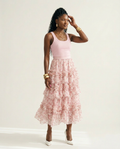 Divine Floral Ruffle Maxi Skirt