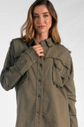 Devan Olive Rock & Roll Utility Jacket